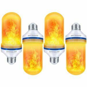 A melhor opção de lâmpada de chama: Lâmpada CPPSLEE LED com efeito de chama, 4 modos