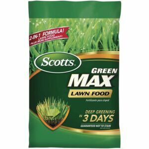 O melhor fertilizante para a opção de grama centopéia: Scotts Green Max Lawn Food