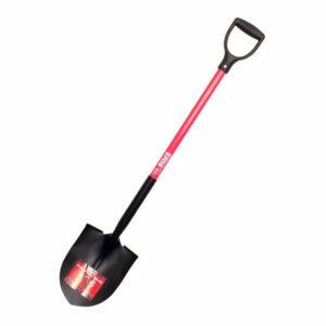 La mejor opción de herramientas de jardinería: pala de punta redonda Bully Tools con mango de fibra de vidrio