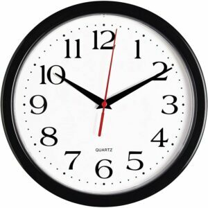 La migliore opzione orologio da parete: orologio da parete nero Bernhard Products
