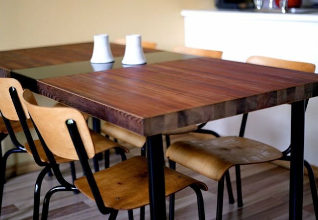 DIY drevený jedálenský stôl