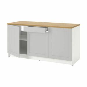 A melhor opção de gabinete de cozinha: Gabinete básico Ikea KNOXHULT com portas e gaveta