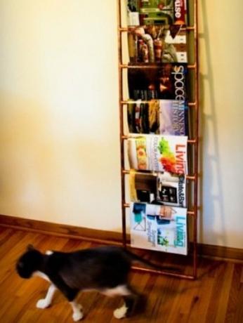 DIY Pipe Fitting Projects - Magazine Rack