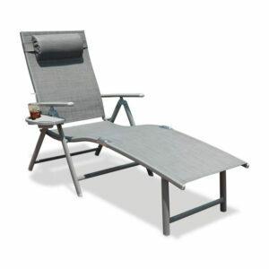 A melhor opção de cadeira dobrável: GOLDSUN Alumínio Espreguiçadeira dobrável ao ar livre