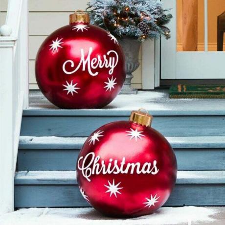 Geriausias lauko kalėdinių dekoracijų pasirinkimas: Lauko linksmų Kalėdų papuošalų rinkinys