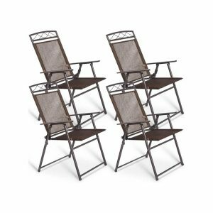 Die beste Klappstuhl-Option: Giantex Set mit 4 klappbaren Sling-Stühlen