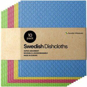 A melhor opção de toalhas de cozinha: panos suecos de esponja de celulose