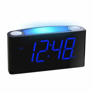 Pilihan Jam Alarm Terbaik untuk Tidur Berat: Jam Alarm Mesqool untuk Kamar Tidur 7 Warna Lampu Malam