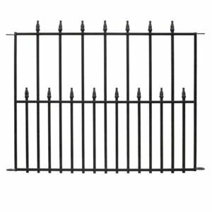 As melhores opções de cercas de jardim: Vigoro Empire 30 pol. x 36 pol. Black Steel Fence