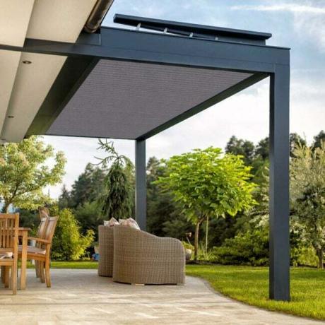 Patio Garden için Grommetli Gölge Kumaş Güneşlik Bezi Gizlilik Ekranı