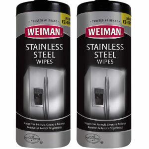 Melhores opções de limpador de aço inoxidável: Toalhetes de limpeza de aço inoxidável Weiman