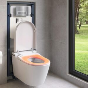 A melhor opção de banheiros inteligentes: sanitários e bidês suspensos inteligentes aquosos de luminárias finas