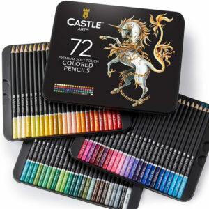 საუკეთესო ფერადი ფანქრების პარამეტრები: Castle Art Supplies 72 ფერადი ფანქრების ნაკრები