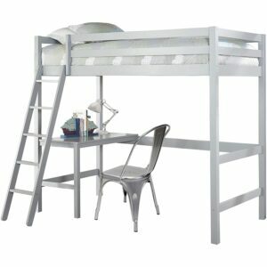 Geriausia vaikų lova su stalu: „Hillsdale“ baldai „Caspian Twin Loft“ lova