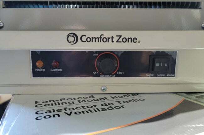 Comfort Zone ავტოფარეხის გამათბობელი