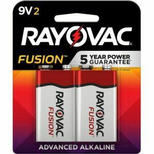 Geriausias 9 V baterijos variantas: „Rayovac Fusion 9V“ baterijos, aukščiausios kokybės šarminės