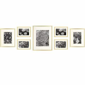 Las mejores opciones de marcos de fotos: Golden State Art, colección de marcos de fotos de pared de metal dorado