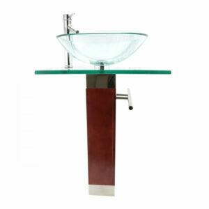 A melhor opção de pia com pedestal: The Renovators Supply Bohemia Glass Pedestal