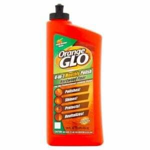 ตัวเลือกการขัดพื้นไม้เนื้อแข็งที่ดีที่สุด: Orange Glo 4-in-1 น้ำยาทำความสะอาดพื้นไม้และน้ำยาขัดเงา