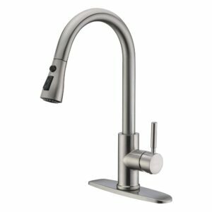 Pilihan Faucet Wastafel Utilitas Terbaik: WEWE Single Handle High Arc Pull Out Kitchen Faucet