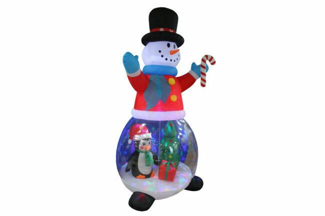 A melhor opção de decoração de Natal: Globo de boneco de neve Hashtag Home com pinguins infláveis