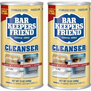 Najlepšie možnosti čistiaceho prostriedku na vane: Bar Keepers Friend práškový čistiaci prostriedok