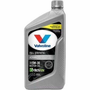 Nejlepší olej pro sněhovou frézu: Motorový olej Valvoline Advanced Full Synthetic SAE 5W-30
