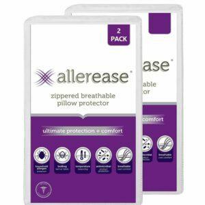 Cele mai bune opțiuni de protecție pentru pernă: pachet de 2 AllerEase Pillow Protector Antimicrobial