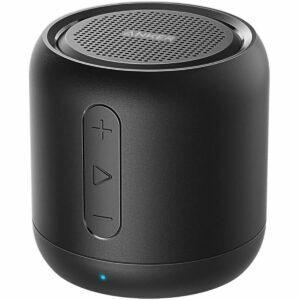 Geriausios kelionių programėlės: „Anker Soundcore Mini“, ypač nešiojamas „Bluetooth“ garsiakalbis
