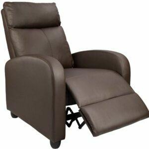הכורסאות הטובות ביותר לאפשרויות לכאבי גב: כיסא כורסא הומאל מרופד עור PU
