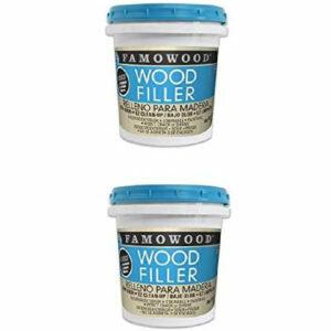 A melhor opção de madeira manchada: FillerFamoWood 40022126 Latex Wood Filler - Pint, Natural