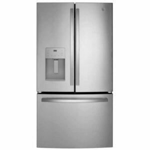 Cea mai bună opțiune de frigider cu congelator inferior: GE 25,6 cu. ft. Frigider cu ușă franceză