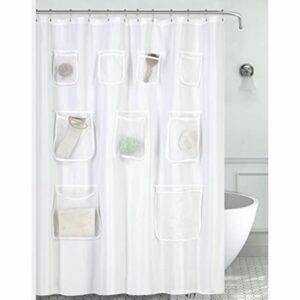 最高のシャワーカーテンオプション：Mrs Awesome Water-Repellent Fabric Shower Curtain
