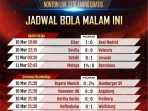 Jadwal Bola Malam Ini: Siaran Langsung Sepak Bola di TV Hari Ini – Lengkap & Terpercaya