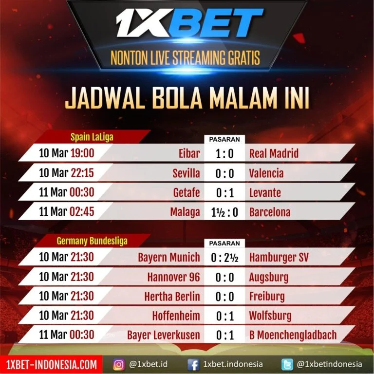 Jadwal Bola Malam Ini: Siaran Langsung Sepak Bola di TV Hari Ini – Lengkap & Terpercaya